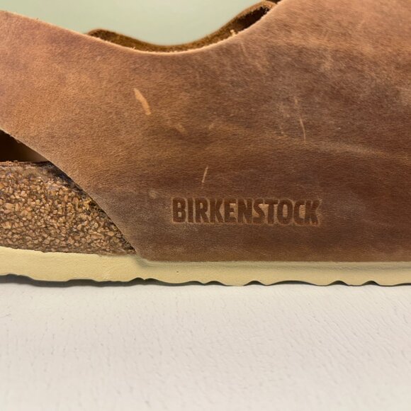 Birkenstock Milano Big Buckle Oiled Leather Sandals - Picture 6 of 15